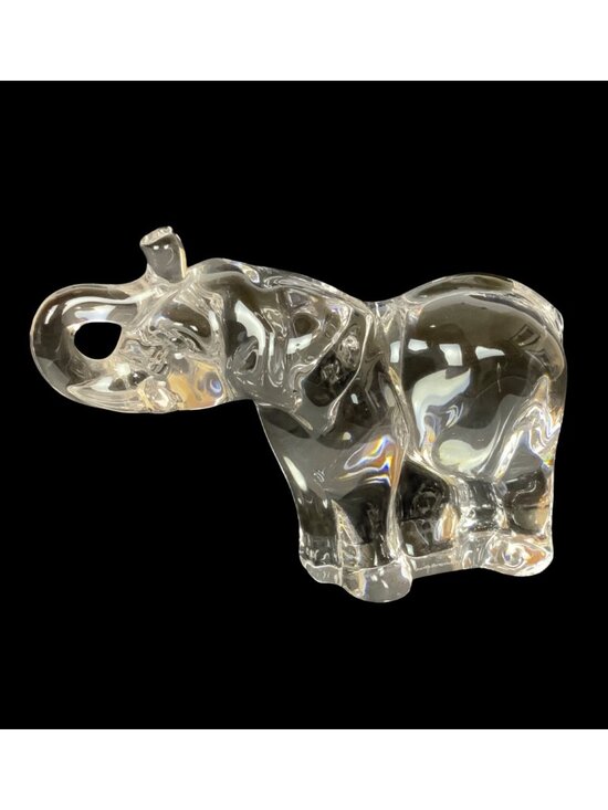 Villeroy & Boch Other - Villeroy & Boch Crystal Elephant Figurine Clear Glass Collectible Decor Trunk Up
